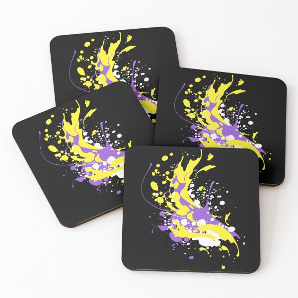 Item preview, Paint Splatter Non Binary Flag Colors. Nonbinary Pride designed and sold by Subtle Pride Shop.