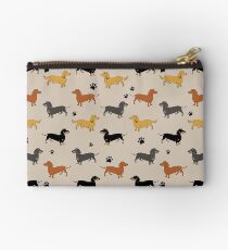 Weenie Weenies (Dachshund Sausage Dog) Zipper Pouch
