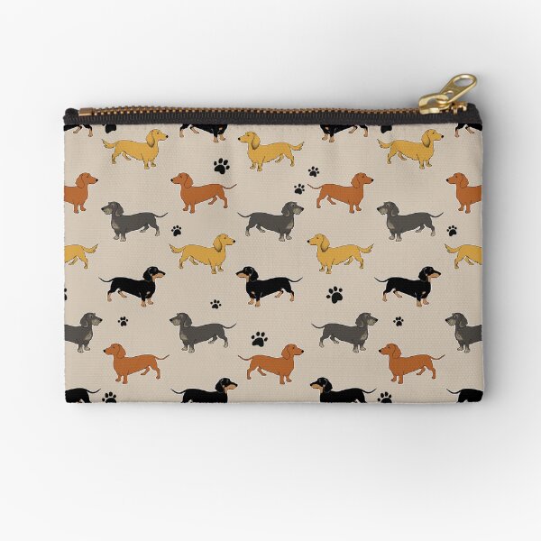 Weenie Weenies (Dachshund Sausage Dog) Zipper Pouch