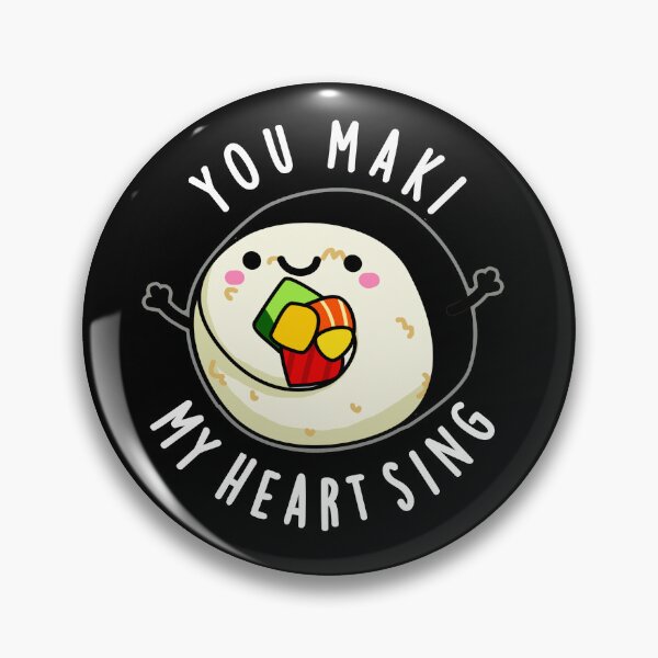 Aperçu de l'œuvre You Maki My Heart Sing Funny Sushi Puns (Dark BG) créée et vendue par punnybone.