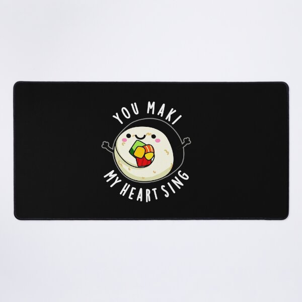 Item preview, You Maki My Heart Sing Funny Sushi Puns (Dark BG) designed and sold by punnybone.