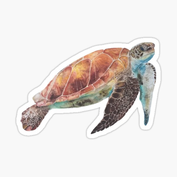 Item preview, Watercolor seaturtle designed and sold by Melanie L.