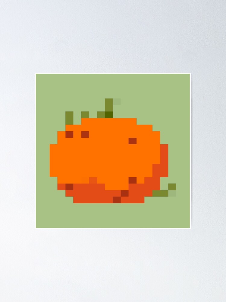 Pumpkin Pixel Art Poster For Sale By Christinegames Redbubble 5075