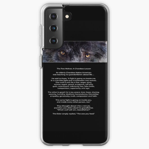 "Wolf Eyes" The TWO WOLVES CHEROKEE TALE Samsung Galaxy Soft Case