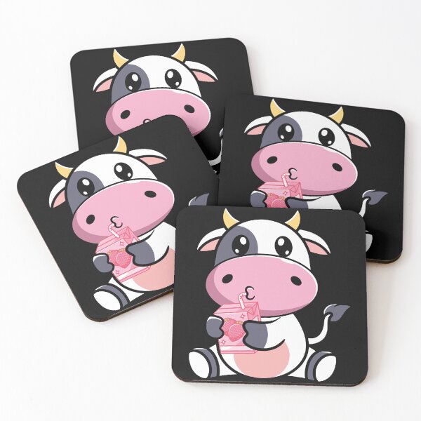 Item preview, cute kawaii cow strawberry milk designed and sold by hieuhieustore.