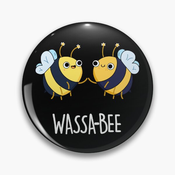 Item preview, Wassabee Funny Wasabi Bee Puns (Dark BG) designed and sold by punnybone.
