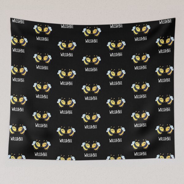 Item preview, Wassabee Funny Wasabi Bee Puns (Dark BG) designed and sold by punnybone.