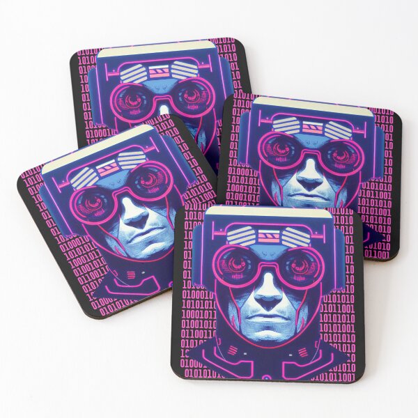 Item preview, Neon Cyberpunk Hacker Netrunner  designed and sold by ChasmicArt.