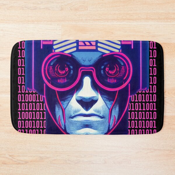 Item preview, Neon Cyberpunk Hacker Netrunner  designed and sold by ChasmicArt.