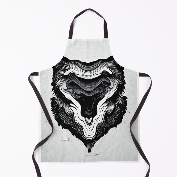 Item preview, Map Inspired Topography of a Wolf Head designed and sold by DennistonMade.