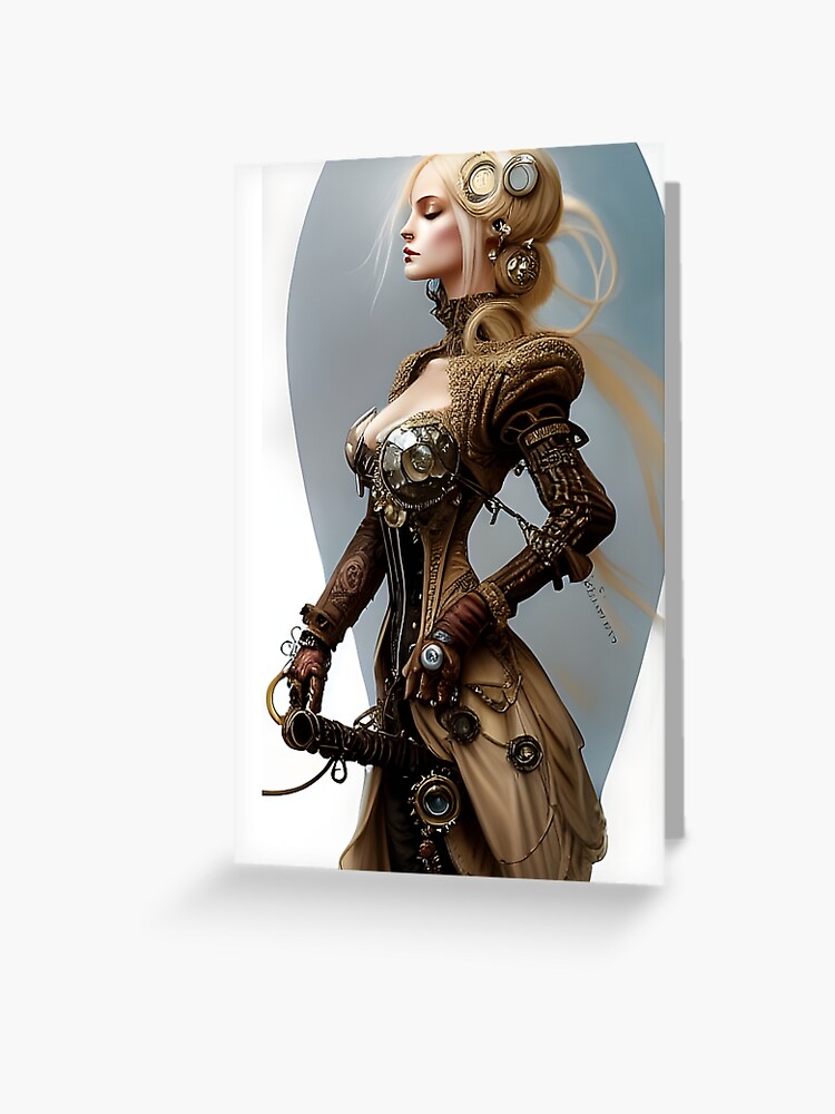 Stunning blonde steampunk Officer in Military Uniform | Poster