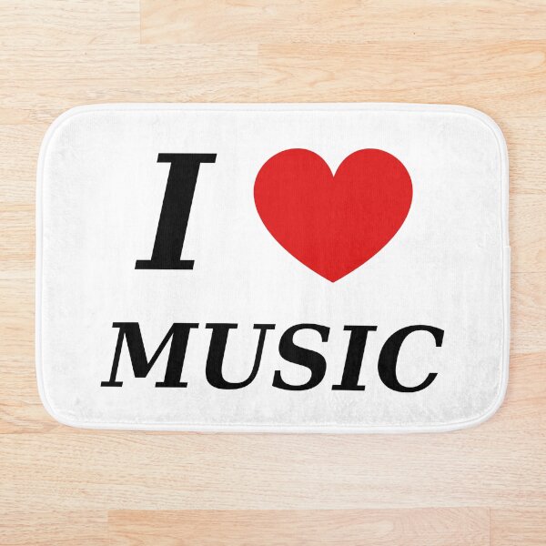 Item preview, Me encanta la música - I Heart Music - Letras negras designed and sold by Grepthor.