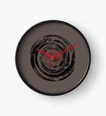 Old Vinyl Records Urban Grunge Clock