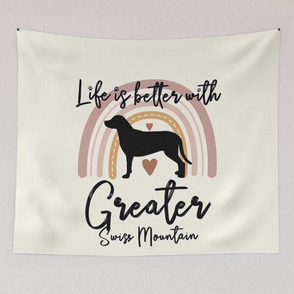 Item preview, Greater Swiss Mountain dog Rainbow Aesthetic Boho designed and sold by rafaeltto.