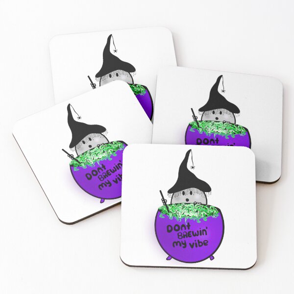 Item preview, “Don’t Brewin’ My Vibe” Cute Ghost Witch  designed and sold by artttbysar.