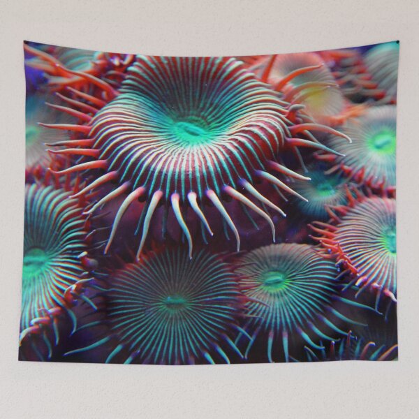 Item preview, Neon Green Sea Anemone on Coral Reef designed and sold by Luxxe87.