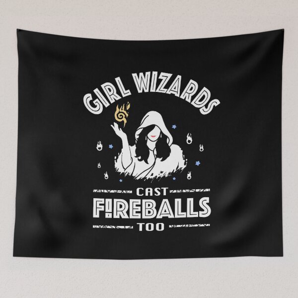 Item preview, Girl Wizards cast Fireballs too designed and sold by AHundredAtlas.
