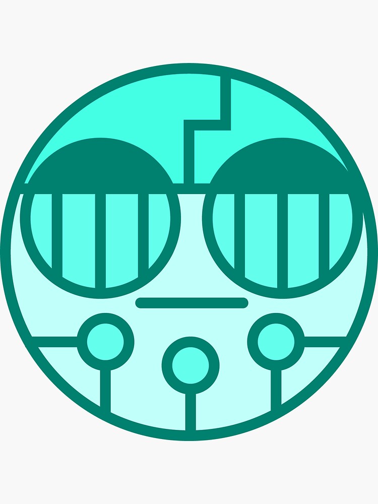 "Robot Emoji" Sticker for Sale by ThornysLair Redbubble