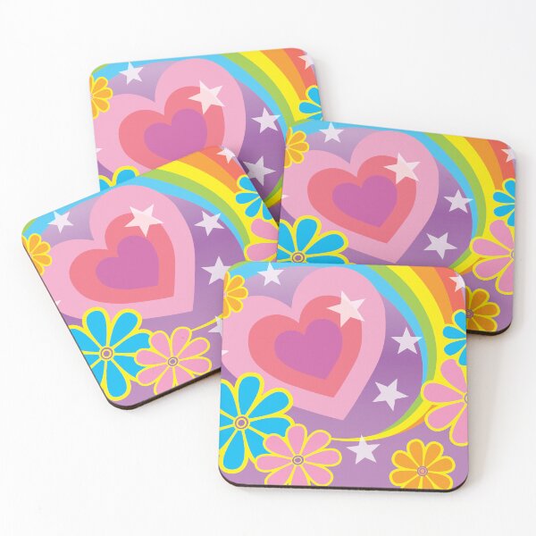 Item preview, Groovy Hearts and Flowers - purple designed and sold by JRP Design.