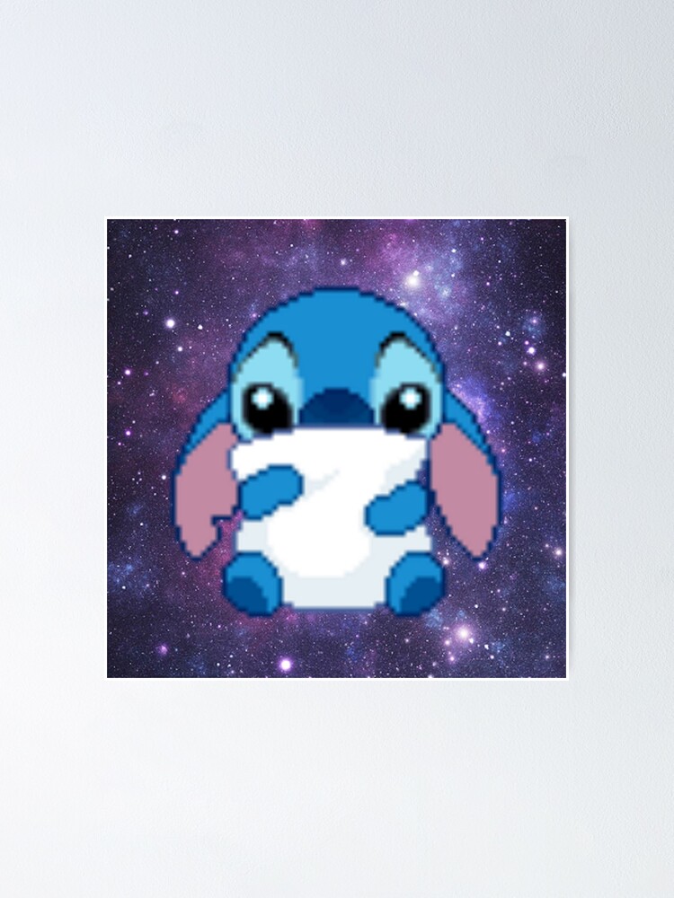 Cute Pixel Stitch Poster By Hunter Nerd Redbubble