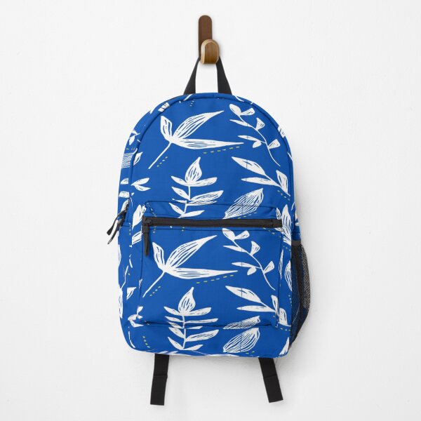 Item preview, White winter leaves on Blue designed and sold by calibrit.