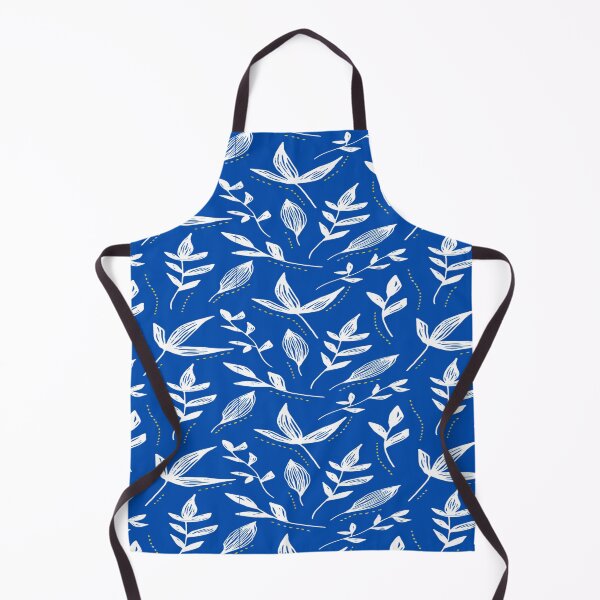 Item preview, White winter leaves on Blue designed and sold by calibrit.