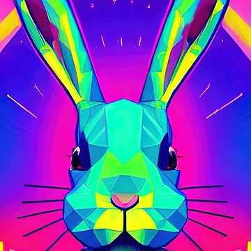 Artwork thumbnail, Polygon Rabbit in a Suit by RockingPandS