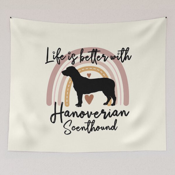 Item preview, Hanoverian Scenthound dog Rainbow Aesthetic Boho designed and sold by rafaeltto.