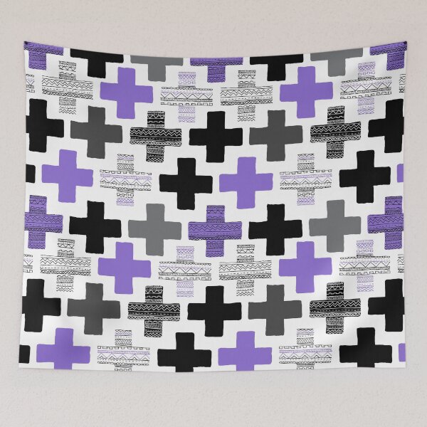 Artikelvorschau, Geometric Cross - Purple entworfen und verkauft von Rainbows Galore.