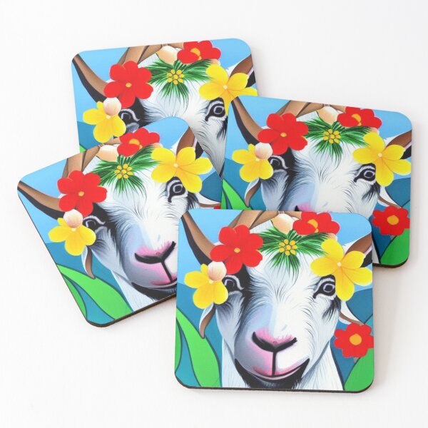 Item preview, Goat and Flowers designed and sold by Ashley Gagnon.