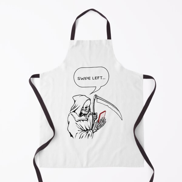 Item preview, Funny Swipe Left Grim Reaper designed and sold by CreepyCurator.