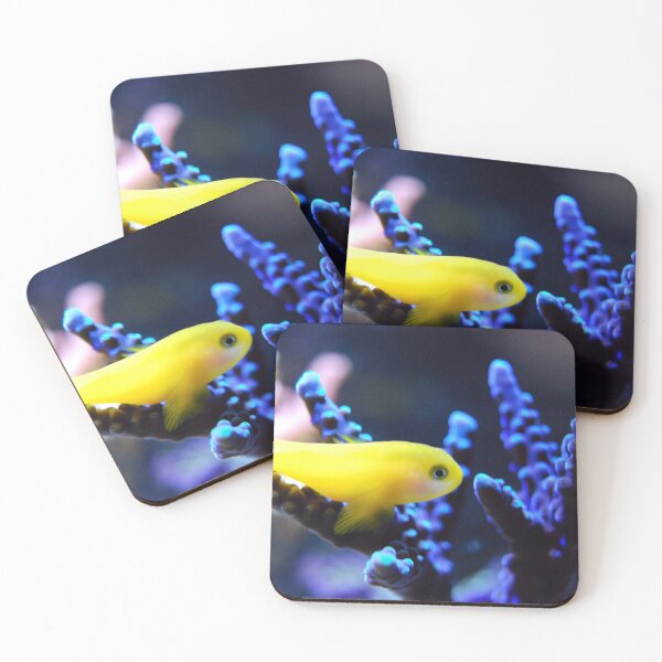 Item preview, Small Yellow Fish on Purple Coral Reef designed and sold by Luxxe87.