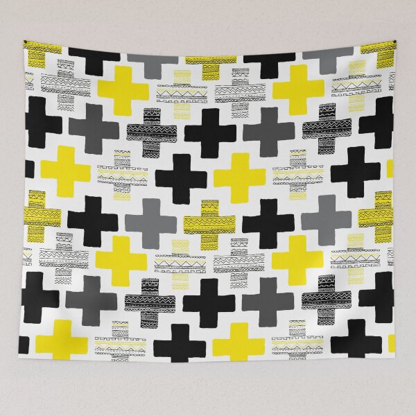 Artikelvorschau, Geometric Cross - Yellow entworfen und verkauft von Rainbows Galore.