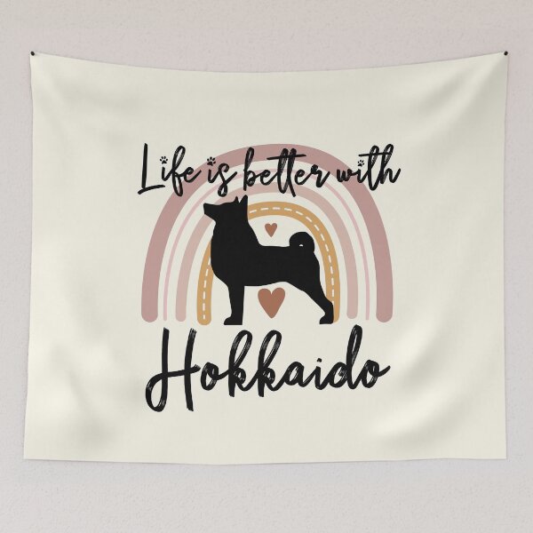 Item preview, Hokkaido dog Rainbow Aesthetic Boho designed and sold by rafaeltto.