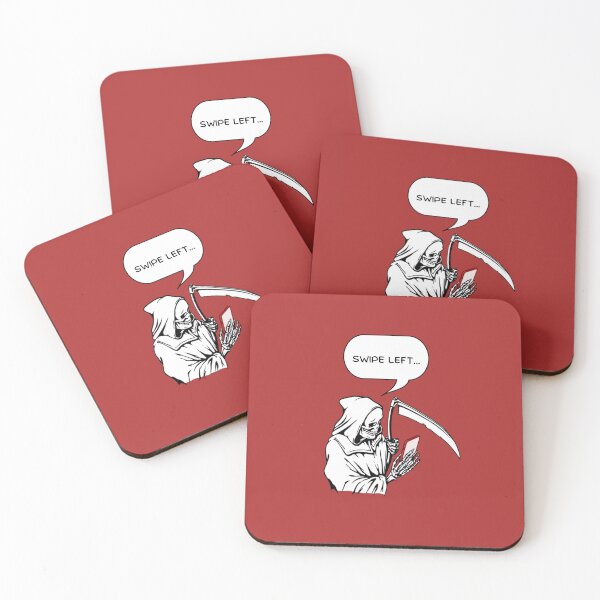 Item preview, Funny Swipe Left Grim Reaper (Red) designed and sold by CreepyCurator.