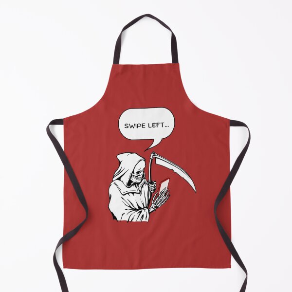Item preview, Funny Swipe Left Grim Reaper (Red) designed and sold by CreepyCurator.