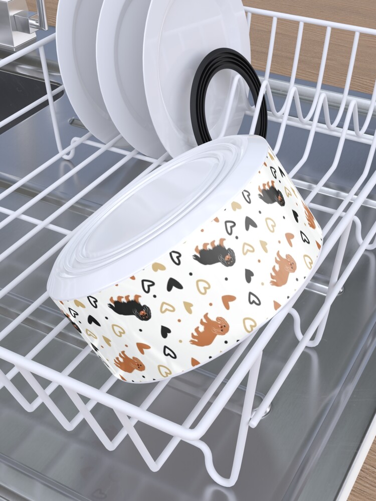 Alternate view of Love Cavalier King Charles Spaniel - Black and Tan Pet Bowl