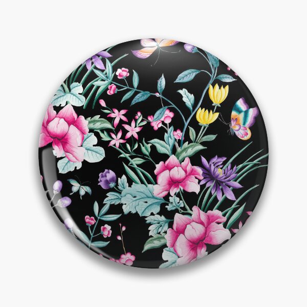 Artikelvorschau, Floral Chinoiserie - Black entworfen und verkauft von Rainbows Galore.