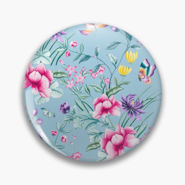 Artikelvorschau, Floral Chinoiserie - Light Blue entworfen und verkauft von Rainbows Galore.