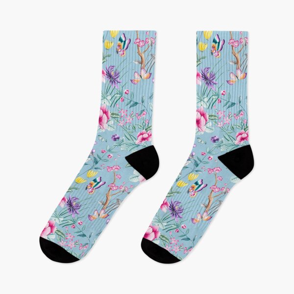 Artikelvorschau, Floral Chinoiserie - Light Blue entworfen und verkauft von Rainbows Galore.