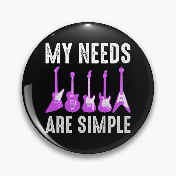 Item preview, My Needs Are Simple Funny Guitarist Lightweight Hoodie designed and sold by Mumbleshawkins.