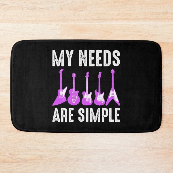 Item preview, My Needs Are Simple Funny Guitarist Lightweight Hoodie designed and sold by Mumbleshawkins.
