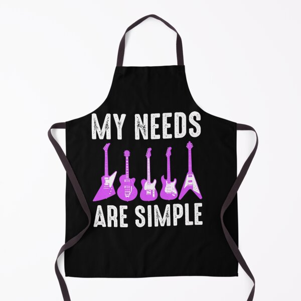 Item preview, My Needs Are Simple Funny Guitarist Lightweight Hoodie designed and sold by Mumbleshawkins.