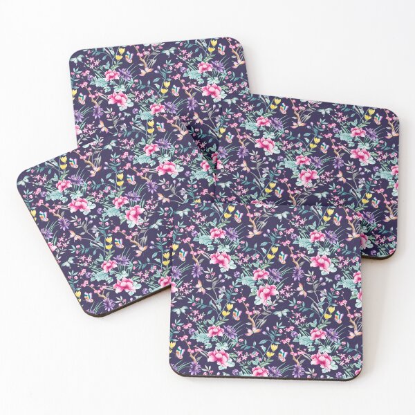 Artikelvorschau, Floral Chinoiserie - Navy entworfen und verkauft von Rainbows Galore.