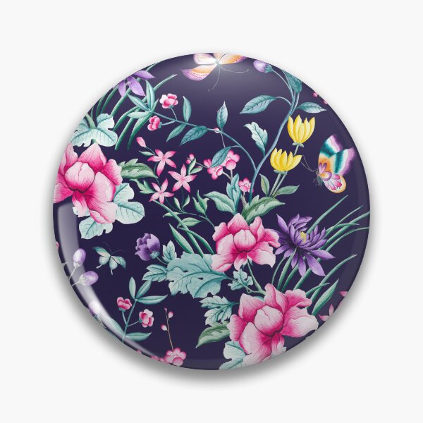 Artikelvorschau, Floral Chinoiserie - Navy entworfen und verkauft von Rainbows Galore.