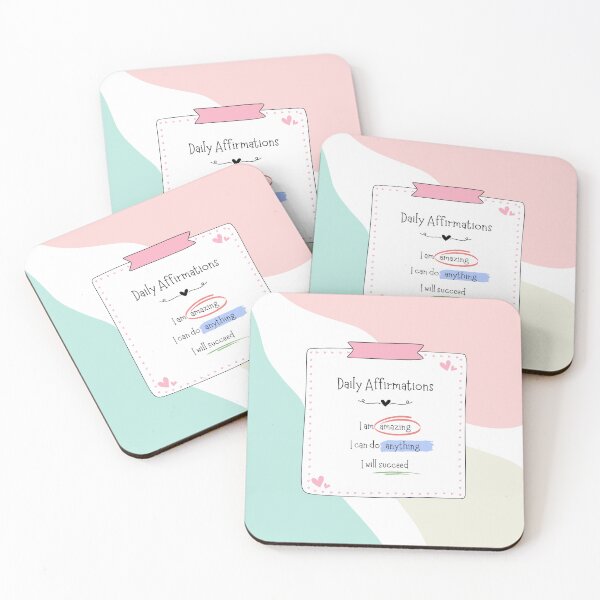 Item preview, Pastel Abstract Daily Positive Affirmation Note Poster designed and sold by TheVIP.