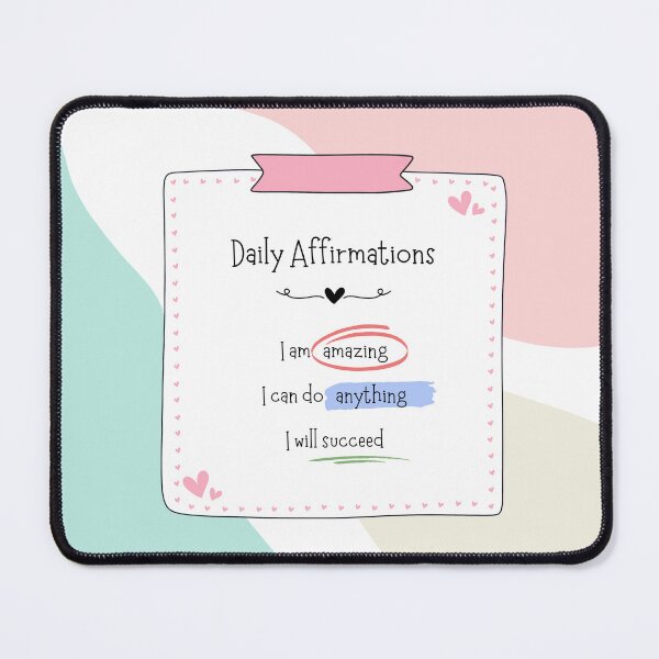 Item preview, Pastel Abstract Daily Positive Affirmation Note Poster designed and sold by TheVIP.
