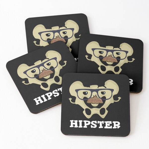Item preview, Hipster Funny Hip Bone Puns (Dark BG) designed and sold by punnybone.