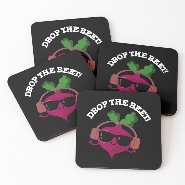 Item preview, Drop The Beet Funny Music Veggie Puns (Dark BG) designed and sold by punnybone.