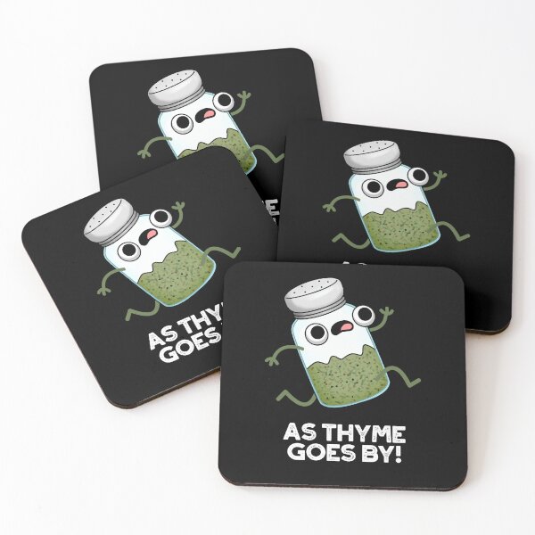 Item preview, As Thyme Goes By Funny Herb Puns (Dark BG) designed and sold by punnybone.